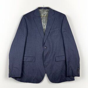Jack Victor Prossimo Orwell Blazer Blue w/ Red Polka dots 44R Wool Canada Made